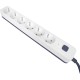 Фильтр-удлинитель PowerCom SP-06W 5.0M, 6 розеток, белый, 16А, 4кВт, 380Дж, защитные шторки, защита от КЗ, перегрузки, ВЧ и импульсных помех, кабель 3x1.5 мм2, ШхГхВ 338.5х50х40.2 мм, вес 0.82 кг./ Surge protector PowerCom SP-06W 5.0M, 6 sockets, white, 1