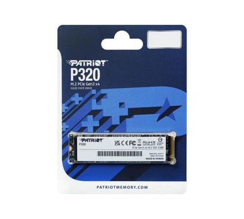 твёрдотельный накопитель Patriot SSD P320 256GB M.2 2280 NVMe PCIe 3.0 x4 R2200/W1200 TBW 120TB 3D NAND
