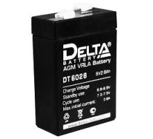 Батарея DELTA серия DT, DT 6028, напряжение 6В, емкость 2.8Ач (разряд 20 часов),  макс. ток разряда (5 сек.) 48А, макс. ток заряда 0.84А, свинцово-кислотная типа AGM, клеммы F1, ДxШxВ 66х33х97мм., вес 0.61кг., срок службы 5 лет./ Battery DELTA series DT,