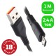 Кабель/ Кабель GoPower GP01M USB (m)-microUSB (m) 1.0м 2.4A ПВХ черный (1/800)