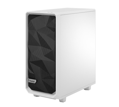 Корпус ПК без блока питания/ Case Fractal Design Meshify 2 Compact TG Clear Tint, Midi-Tower, 2x140mm + 1x120mm, 2xUSB-A 3.2 + 1xUSB 3.2 Type-C ATX, mATX, mITX White