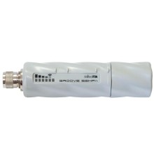 Точка доступа MikroTik Groove 52 with N-male connector, High Gain Single Chain 2.4GHz / 5GHz 802.11abgn wireless, 600MHz CPU, 64MB RAM, 1x LAN, mounting loops, POE, PSU, plastic case, RouterOS L3