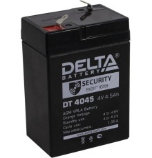 Батарея DELTA серия DT, DT 4045, напряжение 4В, емкость 4.5Ач (разряд 20 часов),  макс. ток разряда (5 сек.) 60А, макс. ток заряда 1.35А, свинцово-кислотная типа AGM, клеммы F1, ДxШxВ 70х47х101мм., вес 0.5кг., срок службы 5 лет./ Battery DELTA series DT,
