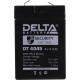 Батарея DELTA серия DT, DT 4045, напряжение 4В, емкость 4.5Ач (разряд 20 часов),  макс. ток разряда (5 сек.) 60А, макс. ток заряда 1.35А, свинцово-кислотная типа AGM, клеммы F1, ДxШxВ 70х47х101мм., вес 0.5кг., срок службы 5 лет./ Battery DELTA series DT,