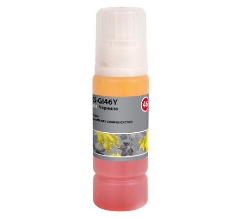 -/ Чернила Cactus CS-GI46Y желтый135мл для Canon MAXIFY GX6040/GX7040