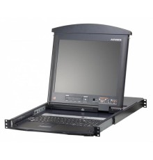KVM переключатель ATEN 8P CAT-5 HIGH DENSITY DUAL RAIL LCD KVM*KL1508AN-AXA-RG