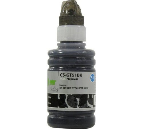 -/ Чернила Cactus CS-GT51BK M0H57AE черный 100мл для DeskJet GT 5810/5820/5812/5822