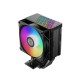 Кулер для процессора/ CPU Cooler PCCooler R400 ARGB BK (180W, 4-pin PWM, 133mm, Al/Cu, 4x6mm, ARGB, 1x92mm, 40.94CFM, 30dBA, 2200RPM, S: 1851/1700/1200/115X, AM5/AM4, black)