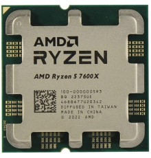 процессор CPU AMD Ryzen 5 7600X, 6/12, 4.7-5.3GHz, 384KB/6MB/32MB, AM5, Radeon, 105W, OEM, 1 year