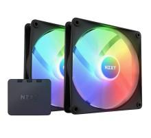 Кулер для корпуса ПК/ Case Cooler NZXT F140 RGB Core Twin Pack (140x140x25mm, 4-pin PWM, RGB, 89.48CFM, 32.5dBA, 1800RPM, Black, 2pcs)