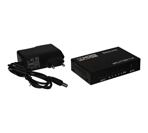 Разветвитель/ Разветвитель HDMI 1=>4 , каскадируемый , 1.4v+3D Telecom <TTS5020>