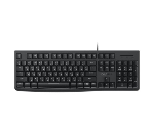 Клавиатура проводная Dareu LK185 Black (черный), мембранная, 104 клавиши, EN/RU, 1,8м, размер 440x147x22мм (Вскрытая упаковка)