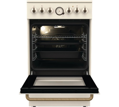 Плита GORENJE/ Тип плиты: электрическая, Тип варочной поверхности: стеклокерамическая, Цвет: бежевый, Гриль: Есть, Ширина, см: 50