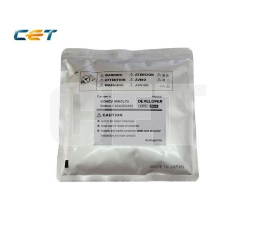 -/ Девелопер для KONICA MINOLTA Bizhub C200/C203/C253/C353 (CET) Black, 250г/пак, 100000 стр.