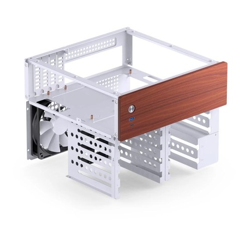 Корпус без блока питания/ Case JONSBO N4, Mini-Tower, 1x120mm, 1xUSB-A 3.0 + 1xUSB-C 3.2, SFX PSU Support, mATX, mITX White