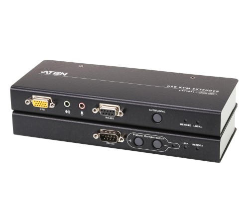 Удлинитель консоли (клав./мышь USB+мон.+аудио+RS232) на 200м/ USB VGA/Audio Cat 5 KVM Extender
