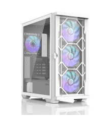 корпус ZALMAN Z10 DUO White, ATX, WHITE, WINDOW, 2x3.5", 2x2.5", 2xUSB3.0, 1xUSB 3.1 Type-C, FRONT 3x120mm Infinity Mirror ARGB, REAR 1x120mm Infinity Mirror ARGB, replace (существенное повреждение коробки)