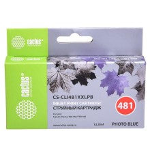 -/ Картридж струйный Cactus CS-CLI481XXLPB голубой (12мл) для Canon Pixma TS8140/TS9140