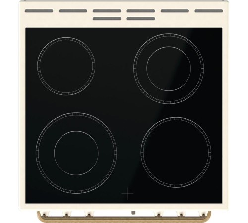 Плита GORENJE/ Тип плиты: электрическая, Тип варочной поверхности: стеклокерамическая, Цвет: бежевый, Гриль: Есть, Ширина, см: 60