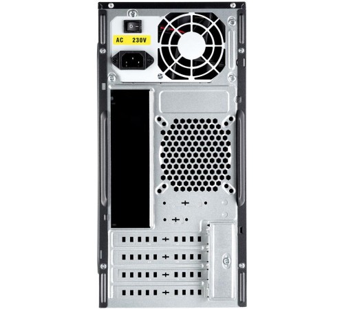 Корпус с блоком питания 500Вт./ Case Foxline FL-733 mATX case, black, w/PSU 500W 12cm, 1xPCIe(6+2pin), w/2xUSB2.0, w/pwr cord, w/o FAN