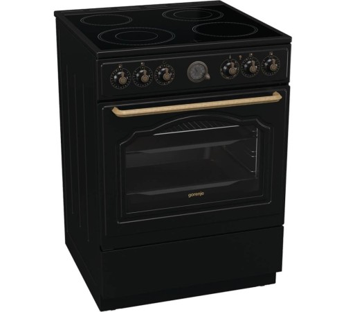 Плита GORENJE/ Электрическая плита,варочная поверхность стеклокерамика,объем духовки 71 л ,дверца 2 стекла+термослой,глубокий и мелкий противень,эмаль SilverMatte,MultiAir,ExtraSteam,11 режимов,очистка паром AquaClean Класс энергопотребления: A, Электронн