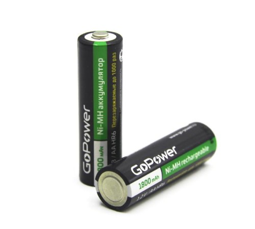 Аккумулятор бытовой GoPower HR6 AA BL2 NI-MH 1800mAh (2/20/240) блистер (2 шт.)