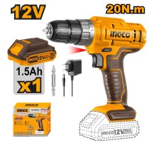 Аккумуляторная дрель-шуруповерт Li-Ion 12В, INGCO CDLI1218