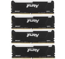 Память оперативная/ Kingston 64GB 3600MT/s DDR4 CL18 DIMM (Kit of 4) FURY Beast RGB