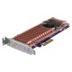 Плата расширения/ QNAP QM2-2P-244A 2 x M.2 22110 or 2280 PCIe (Gen2 x 4) NVMe SSD slots  expansion card, Low-profile bracket pre-loaded, Low-profile flat and Full-height are bundled (shorter version to support TVS-x82/TS-x77 PCIe slot 2 & slot 3)