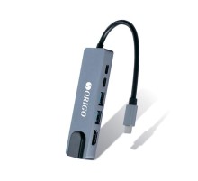 Док-станция/ Док-станция USB-C, 2xUSB 3.0, 1xUSB-C/PD 3.0, 1xUSB-C, 1x1000Base-T, 1xHDMI