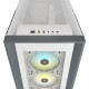 Корпус без блока питания/ Case Corsair iCUE 5000X RGB, Midi-Tower, TG, 3x120mm RGB, 2xUSB-A 3.2, 1xUSB 3.2 Type-C, E-ATX, ATX, mATX, mITX White