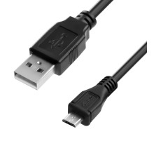 Кабель 0.5m USB 2.0, AM/microB 5pin, черный