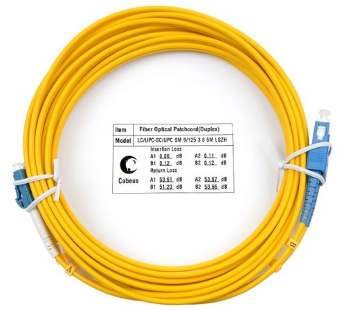 Шнур оптический Cabeus FOP(d)-9-LC-SC-5m Шнур оптический duplex LC-SC 9/125 sm 5м LSZH Шнур оптический Cabeus FOP(d)-9-LC-SC-5m Шнур оптический duplex LC-SC 9/125 sm 5м LSZH