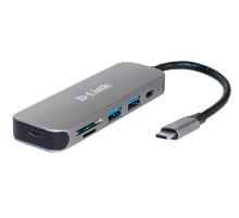 Концентратор/ DUB-2325 USB-C Hub, 2xUSB3.0 + USB-C, SD/microSD Card Reader