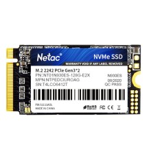 SSD накопитель Netac SSD N930ES 128GB PCIe 3 x2 M.2 2242 NVMe 3D NAND, R/W up to 970/635MB/s, IOPS(R4K) 100K/130K, TBW 75TB, 3y wty