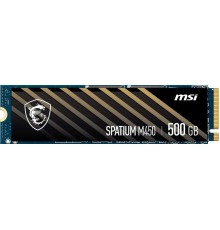 Твердотельный накопитель MSI SSD SPATIUM M450, 500GB, M.2(22x80mm), NVMe, PCIe 4.0 x4, 3D TLC, R/W 3600/2300, IOPs 300 000/550 000, TBW 300, DWPD 0.33 (5 лет)