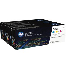 Тонер-картридж набор из 3 шт/ HP 305A CYM Tri-Pack Laserjet Toner Cartridge