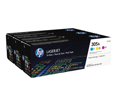 Тонер-картридж набор из 3 шт/ HP 305A CYM Tri-Pack Laserjet Toner Cartridge Тонер-картридж набор из 3 шт/ HP 305A CYM Tri-Pack Laserjet Toner Cartridge