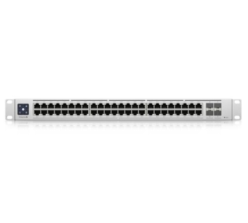 Коммутатор Ubiquiti Switch Enterprise 48 PoE Layer 3, PoE switch with (48) 2.5GbE, 802.3at PoE+ RJ45 ports and (4) 10G SFP+ ports. (существенное повреждение коробки)