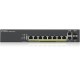 Коммутатор/ ZYXEL NebulaFlex Pro GS2220-10HP Hybrid L2 PoE+ Switch, 19 "rack, 8xGE PoE+, 2xCombo (SFP / RJ-45), 180W PoE Budget, Standalone / Cloud Management