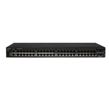 Коммутатор/ SW-48G4X-L3ST Управляемый стекируемый L3 коммутатор Gigabit Ethernet на 48xRJ45 + 4x10G SFP+ Uplink. Порты: 48 x GE (10/100/1000Base-T) + 4 x 1G/10G SFP+ Uplink, консольный порт, порт управления. Встроенная грозозащита 10kV на порт. Питание: A