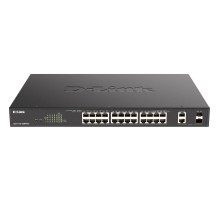 Коммутатор/ EasySmart L2 Switch 24х1000Base-T PoE, 2xCombo 1000Base-T/SFP, PoE Budget 525W, 4 PoE ports 802.3bt (90W)