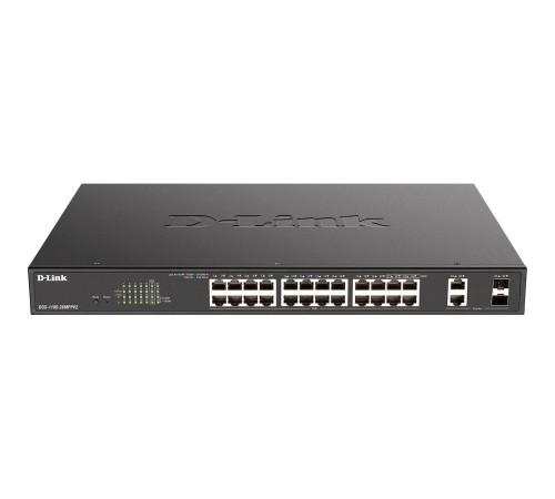 Коммутатор/ EasySmart L2 Switch 24х1000Base-T PoE, 2xCombo 1000Base-T/SFP, PoE Budget 525W, 4 PoE ports 802.3bt (90W)