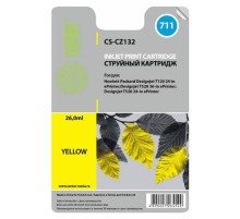 -/ Картридж струйный Cactus CS-CZ132 №711 желтый (26мл) для HP DJ T120/T520