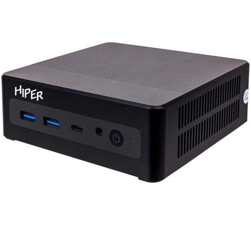 Неттоп/ HIPER FACTUM FN2  Intel Core i3 1315U(1.2Ghz)/8192Mb/256PCISSDGb/noDVD/BT/WiFi/war 1y/0.4kg/черный/Win11Pro + WiFi 6, BT 5.2,Чёрный, БП 90Вт, VESA крепление