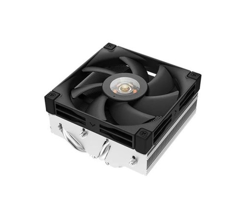 Кулер для процессора DEEPCOOL AN400 LGA1700/1200/115X/AM5/AM4 низкопрофильный 52,5 mm (27шт/кор, TDP 150W, PWM,  Fan 120mm, 4 тепл. Трубок, Copper Base, White LED, черный) RET