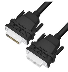 GCR Удлинитель 5.0m DVI-D, черный, DVI/DVI, 25M/25F, FullHD, 28 AWG, GCR-54718