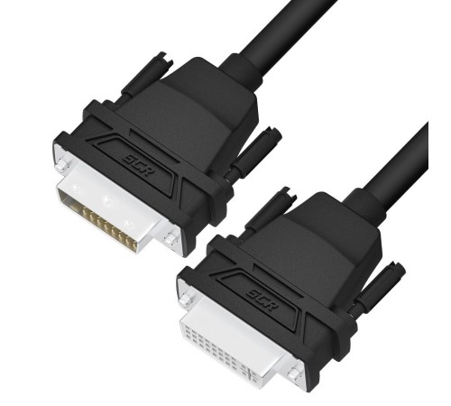 GCR Удлинитель 5.0m DVI-D, черный, DVI/DVI, 25M/25F, FullHD, 28 AWG, GCR-54718 GCR Удлинитель 5.0m DVI-D, черный, DVI/DVI, 25M/25F, FullHD, 28 AWG, GCR-54718