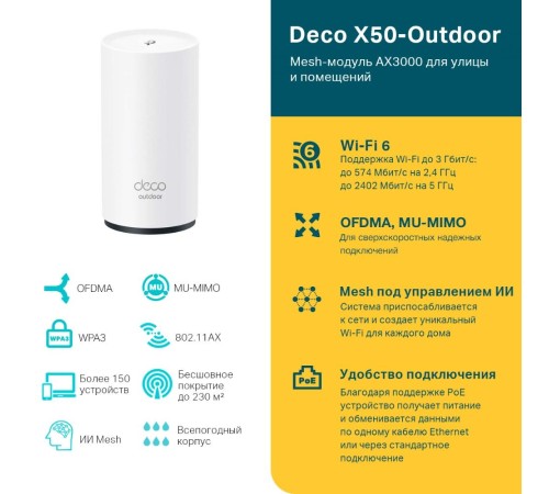 Маршрутизатор/ AX3000 Outdoor/Indoor Mesh Wi-Fi 6