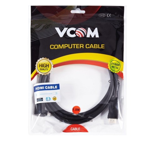 Кабель/ Кабель HDMI<=>HDMI-угловой коннектор 90град 1.8м, 2.0V VCOM <CG523-1.8M> Кабель/ Кабель HDMI<=>HDMI-угловой коннектор 90град 1.8м, 2.0V VCOM <CG523-1.8M>